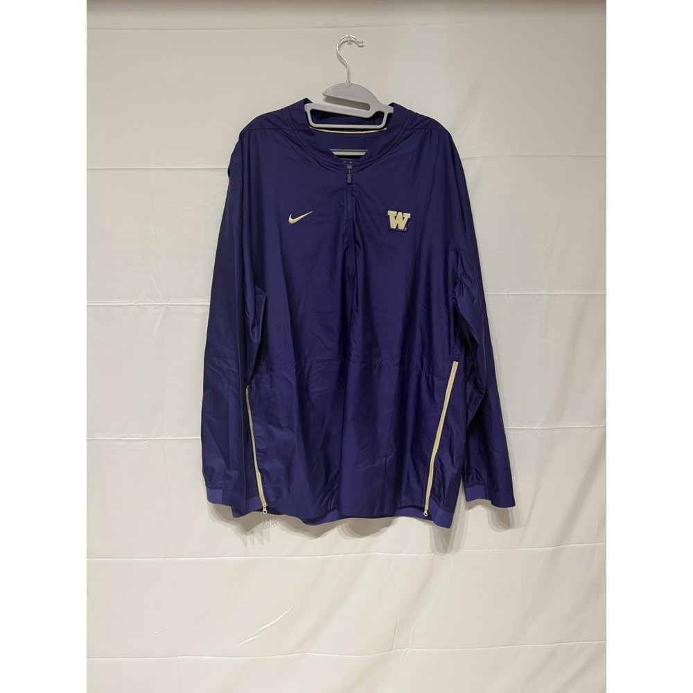 Nike Washington Huskies Running Windbreaker Men's Medium Purple 1/4 Zip Jacket